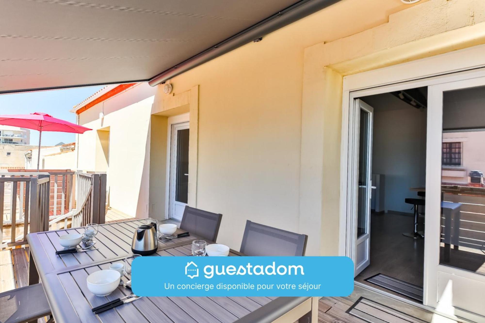 Cote Plage - Vue Mer - Terrasse Saint-Jean-de-Monts Exterior foto